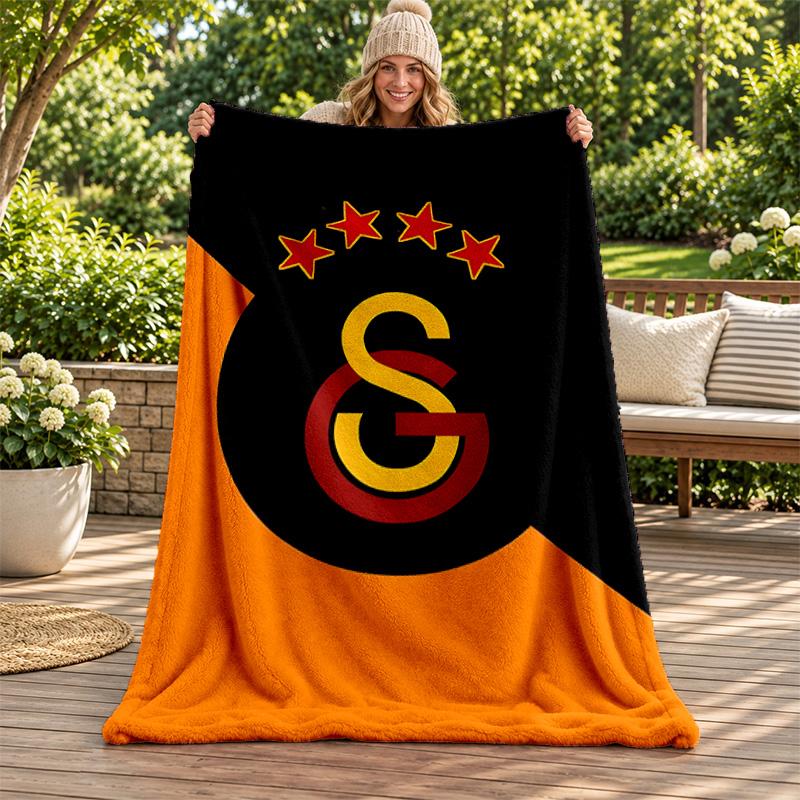Galatasaray Battaniye Flanel Battaniye Yumuşak Rahat Peluş Atkı Kanepe Yatak İçin Hafif Ev Dekorasyonu Noel için Hediyeler çeşitli tatiller