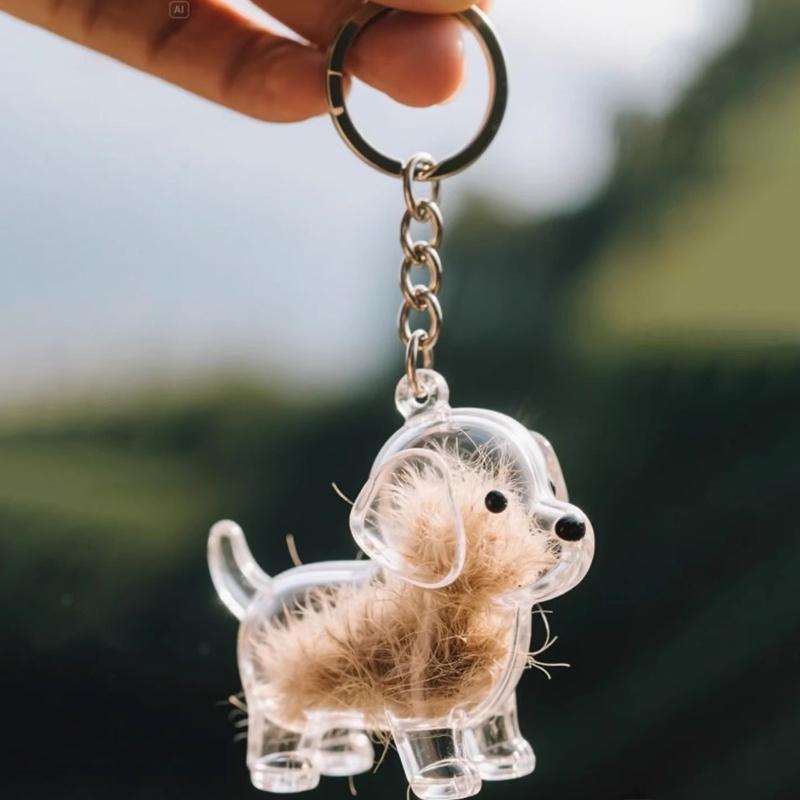 Transparent Dog Hair Souvenirs Case Dog Hair Hair Storage Capsule Pendant Puppy Hair Storage Box Charm Pet Collection Pendant