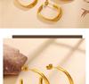 Chic Minimalist Square Hoop Earrings - Sophisticated and Stylish for Women