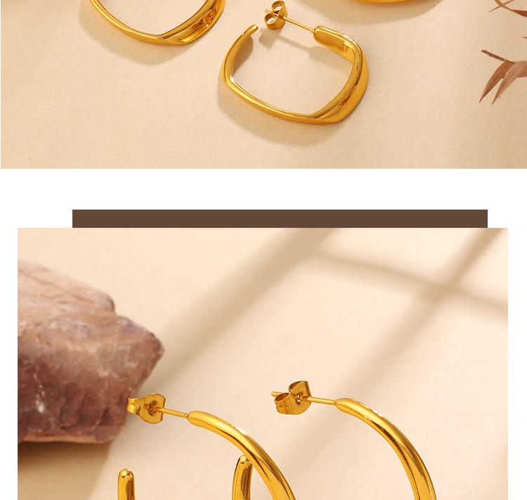 Chic Minimalist Square Hoop Earrings - Sophisticated and Stylish for Women