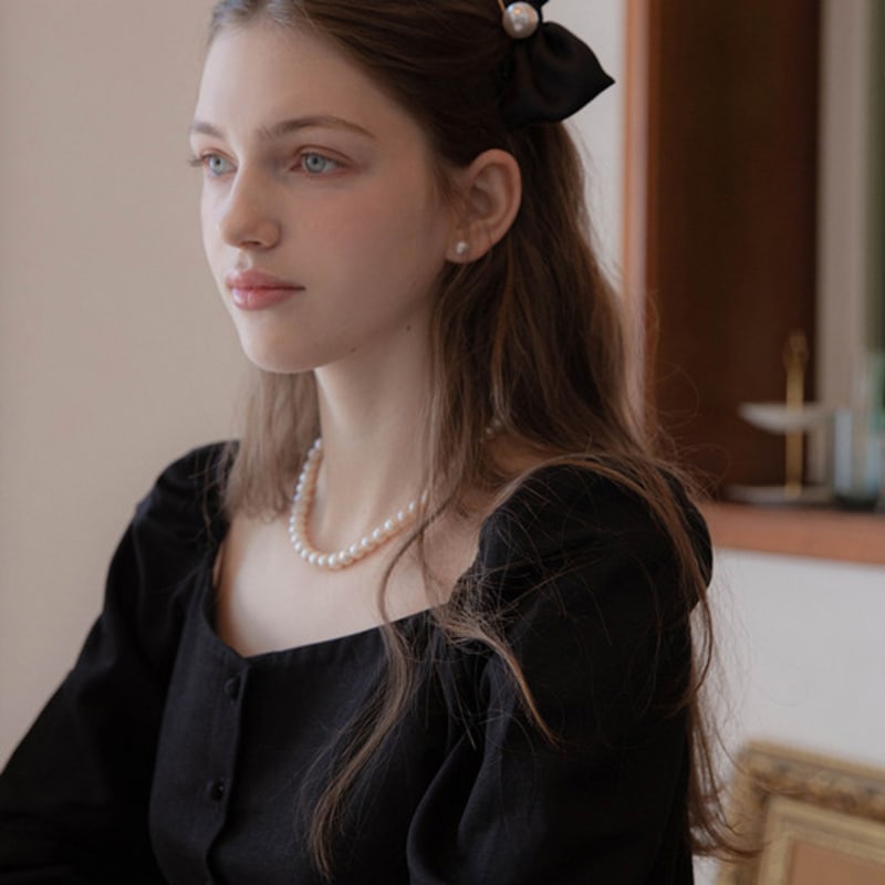 Jean Paul Clarisse Pearl Ribbon Clip SET JP-22-128CC