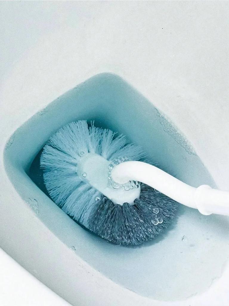 1pc White Toilet Brush Set With Creative S-Shaped Japanese Style Toilet Brush, Cleaning Brush For Bathroom With No Dead Corners