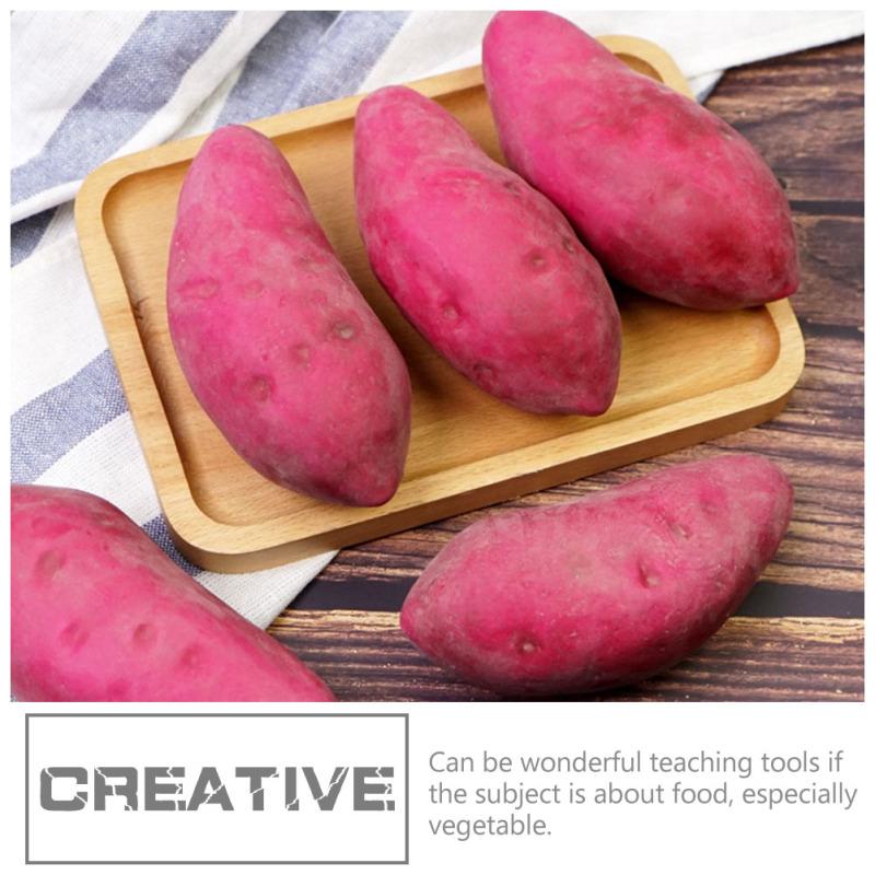 4 Pcs Vegetable Model Plant Decor Sweet Potato Props Foams Artificial Lifelike Fake Decorations Models Child