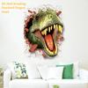 Dinosaur Broken Wall 3D Vinyl Mural Stickers for Kids Room Home Club Jurassic Animal World Decoration