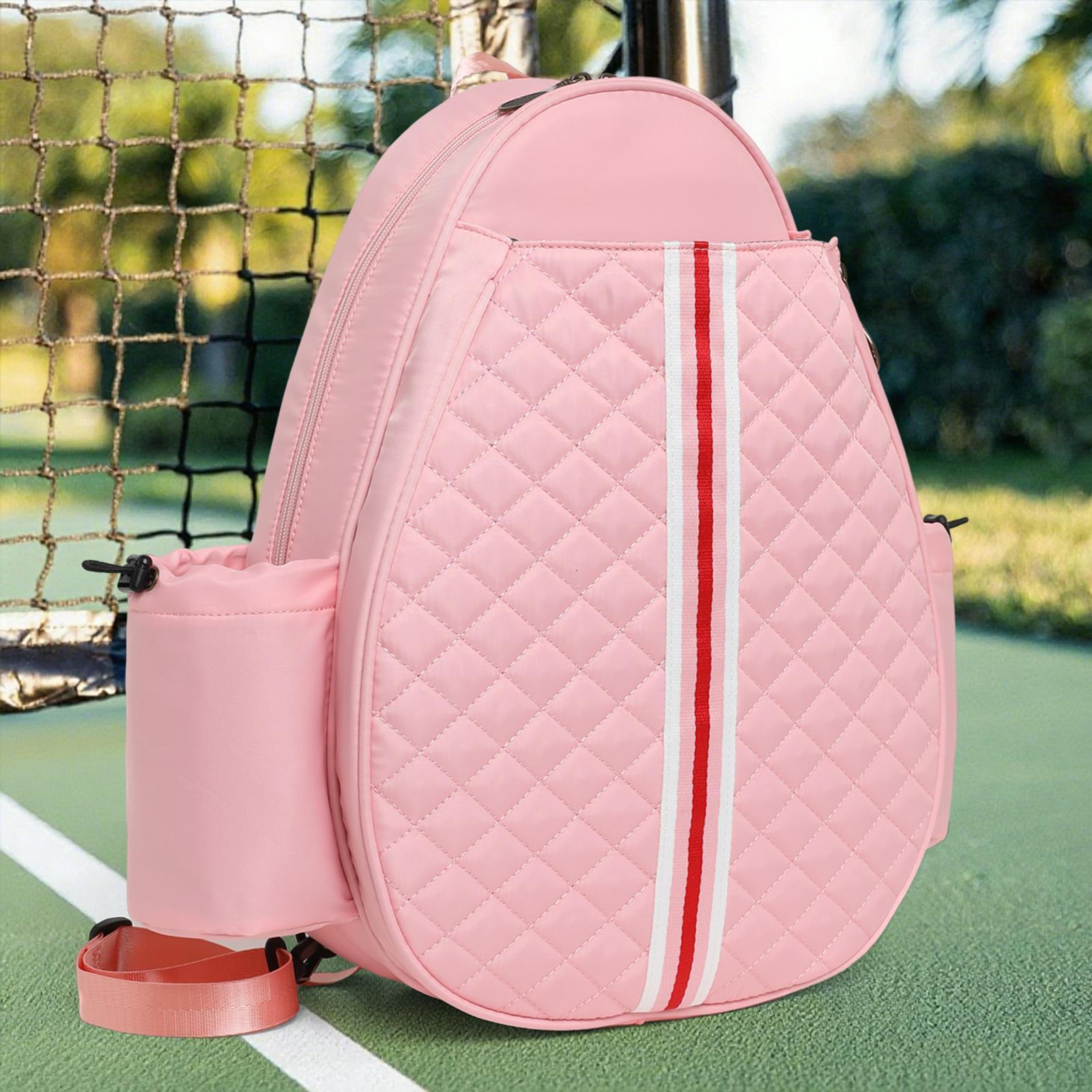 

Сумка для бадминтонной ракетки, Сумка-рюкзак через плечо для пиклбольных ракеток, Портативная, Кроссбоди, для женщин и мужчин розовый