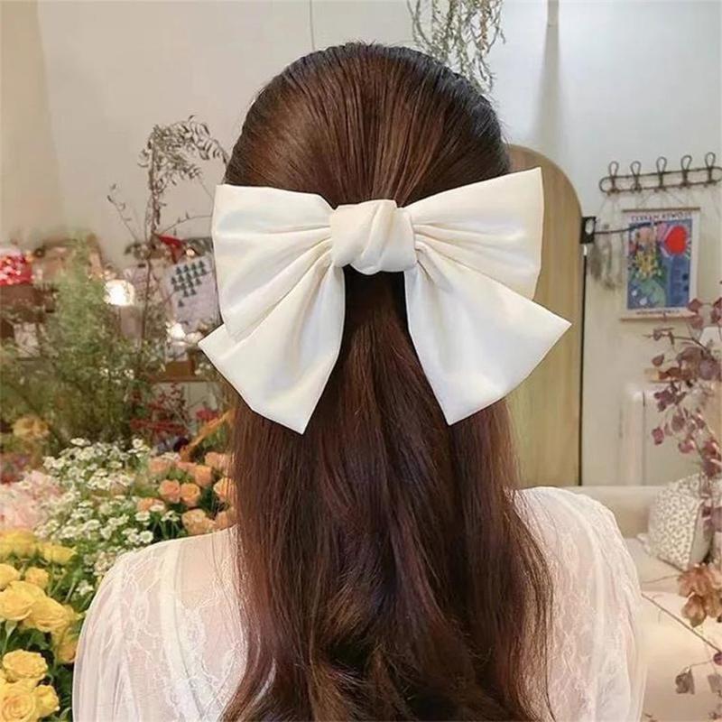 Black Big Bow Headband Hairpin Women'S  Clip Hair Accessories Autumn Hairpin