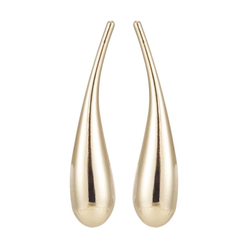 Minimalist Metal Personality Earrings Golden Silver Geometry Long Big Drop Earrings Round Leaf Water Droplet Jewelry Gifts