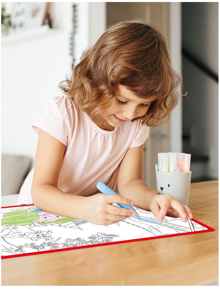 Keybaby Sihirli Su Çizim Kitabı: Çocuklar İçin Anında Ortaya Çıkan Renk Değiştiren Eğitici Kitap