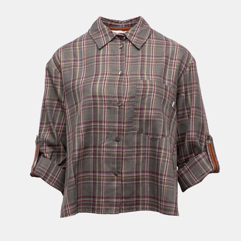 Chemise grigio c01fcan000 Femme PLEASE