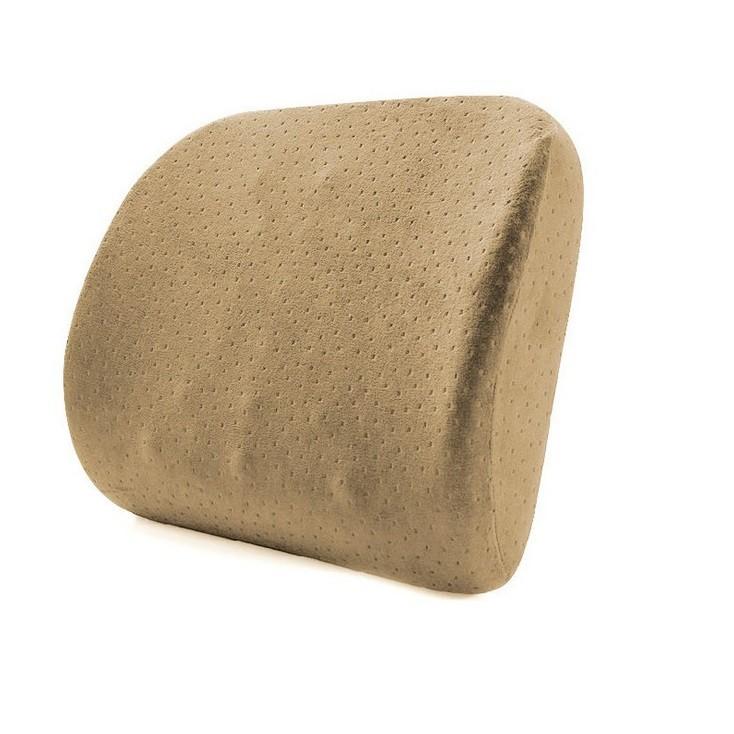 

Support Back Cushion Waist Pillow Memory Foam Lumbar Office Home Chair Seat Car Lightcoffee