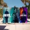 Classic Movie John Wick Microfiber Printed Beach Towel Mountain Climbing Yoga Beach Swimming Running Absorbent Soft Towel