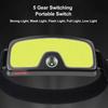 Outdoor Headlamp with 5 Lighting Modes Double Light Source Waterproof Headlight for Running Fishing Camping