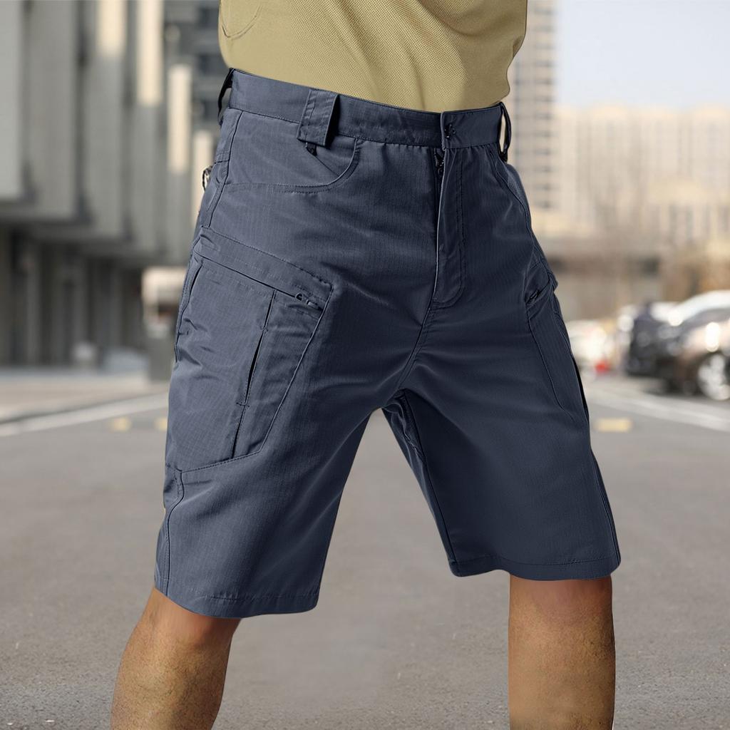 Men's  Ripstop Utility  Cargo Shorts - Multi-Pocket, Abrasion-Resistant, Breathable - Hiking, Camping, Construction