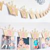 1st Baby Birthday Party Glitter Crown Monthly Photo Banner 1-12 Months Garland