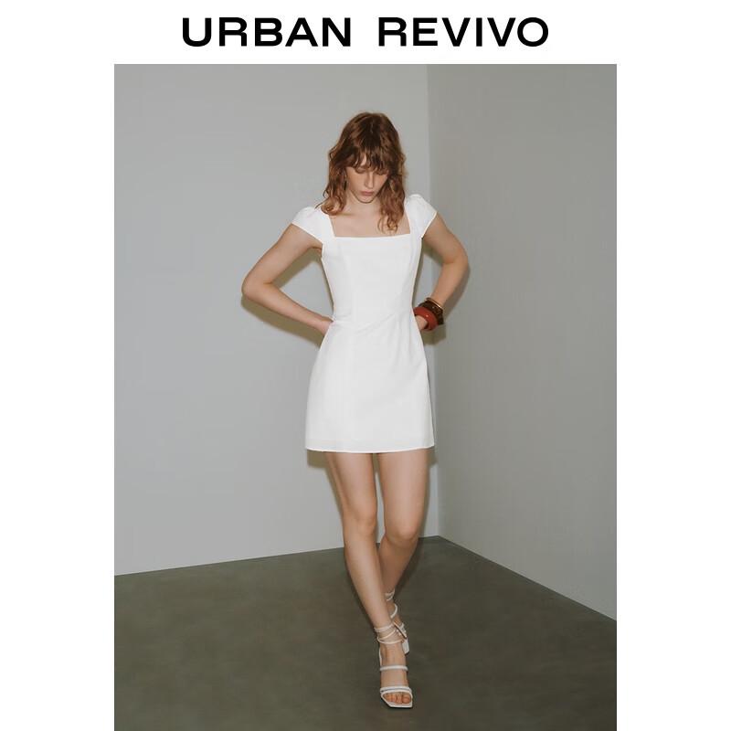 

UR Women s Elegant Tie-Waist Shirred Mini Dress S