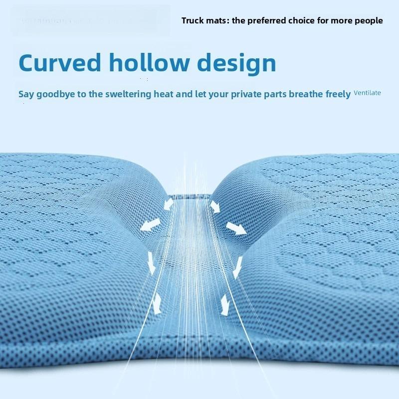 3D Summer Gel Breathable Single Seat Cover Cushion Ventilation Cooling Universal Car Curved Design Pad Auto Interior Accessory