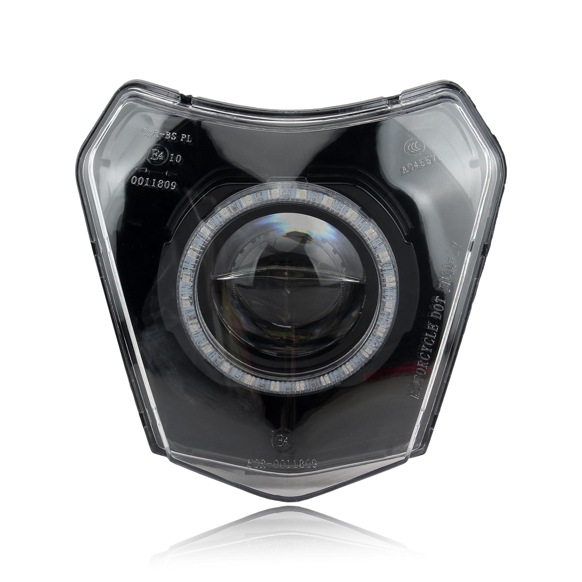 

Motorcycle LED Enduro RGB Headlight For KTM EXC SX XC XCW EXC-F 125-500 TE TC SMR XC-W Dirt Bike App Control HeadLamp Modified прозорий