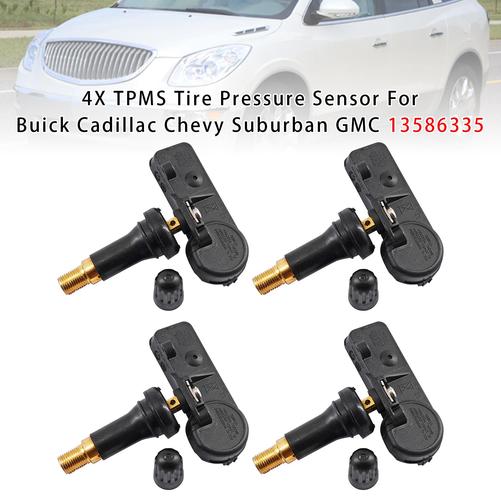4X TPMS Tire Pressure Sensor For Buick Cadillac Chevy Suburban GMC 13586335
