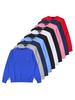 Unisex Round Neck Cotton Polo Long-Sleeve Hoodie - Solid Color for Spring/Autumn