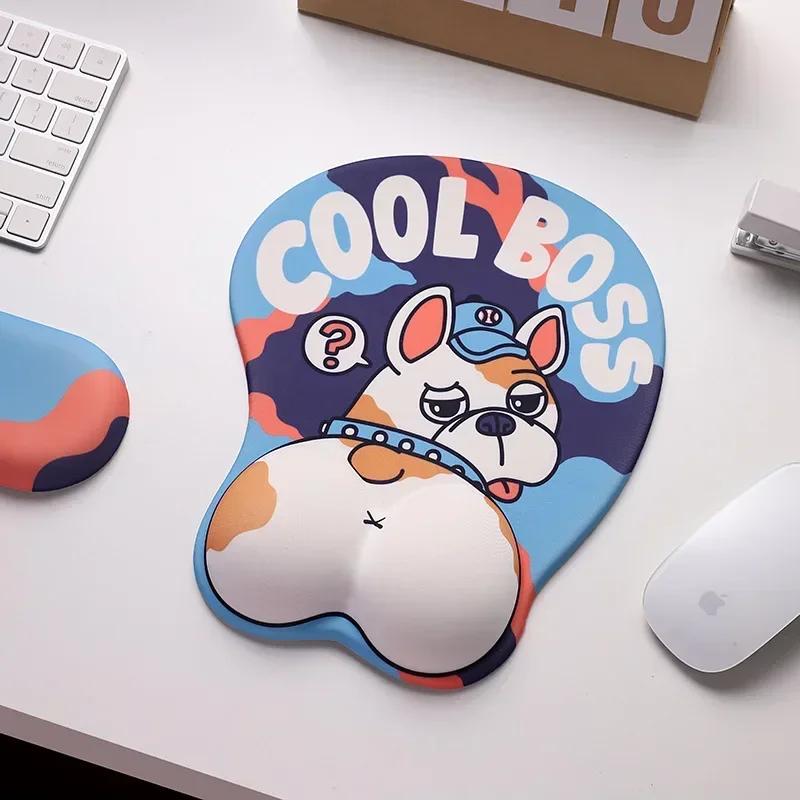 Anime Kawaii Mouse Pad Keyboard Wrist Rest Support Gel Silicone  Anti Slip 3D Cute Dog Computer Laptop Office Gaming Mousepad