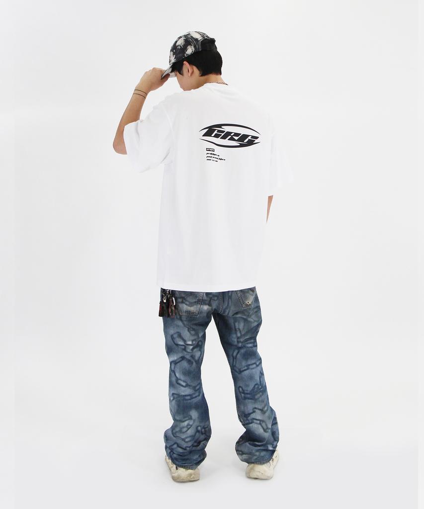 Keuligeon Crg Racing Semi-Oversized Short Sleeve T-Shirt White