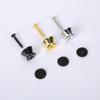 2Pcs Metal Guitar Strap Locks Guitar Strap Buttons Guitar Strap Buttons End Pins with Mounting Screws and Felts Cushions