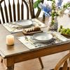 [Floral Placemat Set] 4pcs Brown Poppy Floral Leaves Fall Placemats Set of 4,12x18 Inch Seasonal Spring Table Mats for Party Kitchen Dining Decoration