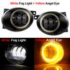 2 x LED-Nebelscheinwerfer mit Angel Eye Tagfahrlicht 9006 Auto Nebel Fahrlicht für Volkswagen VW Golf Jetta 6 Tiguan 5N Touran Beetle EOS Caddy