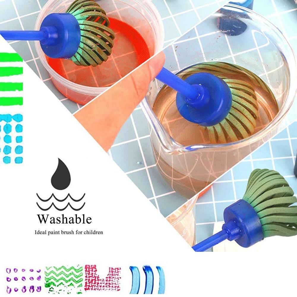 12PCS Roller & Stamp Combo Painting Sponge Brush Gentle Texture DIY Drawing Tools Handmade Painting
