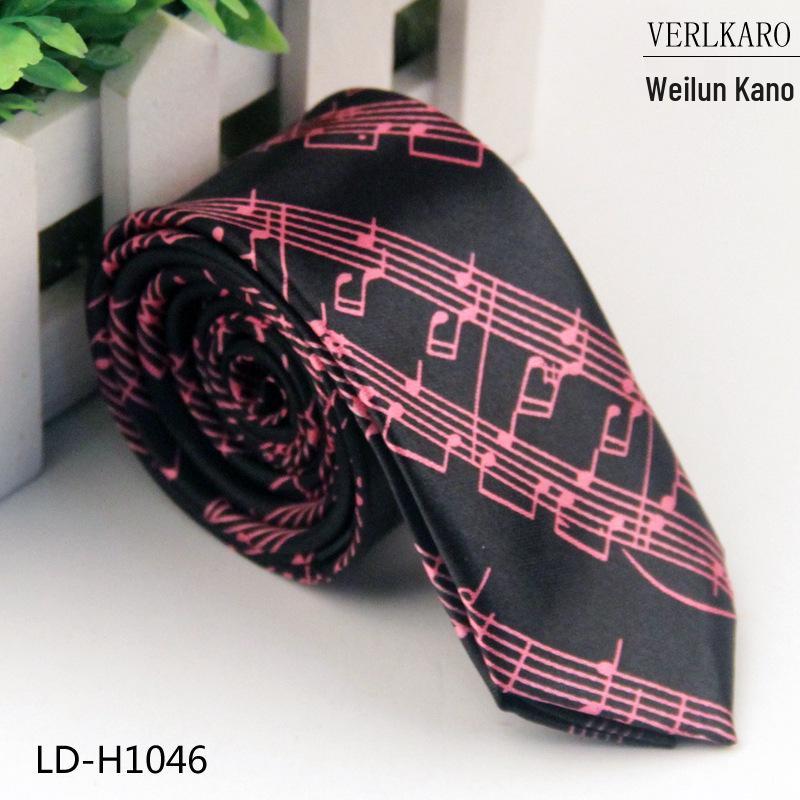 Multi-Color Student 5cm Narrow British Casual Polyester Silk Printed Tie