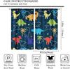 Boys Dinosaur Curtains, Cartoon Dino Kids Window Treatments For Boys Girls Children Nursery Living Room Bedroom, Colorful Safari