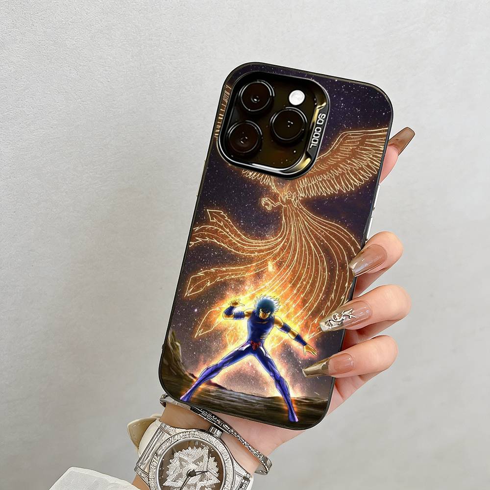 Saint Seiya Phone Case For iPhone 17,16,15,14,13,12,11 Plus,Pro Max,XS,Colorful Silver Phone case Funda Cover