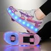 Children's Runaway Shoes Invisible Double Wheels Removable Teenagers Charging with Lights Colorful Luminous Roller Skates