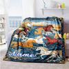 Horses Personalized Name Blanket Throw Personalized Blanket Soft & Cozy Throw For Office Chair Bedding Nap Sofa Ideal for All Seasons