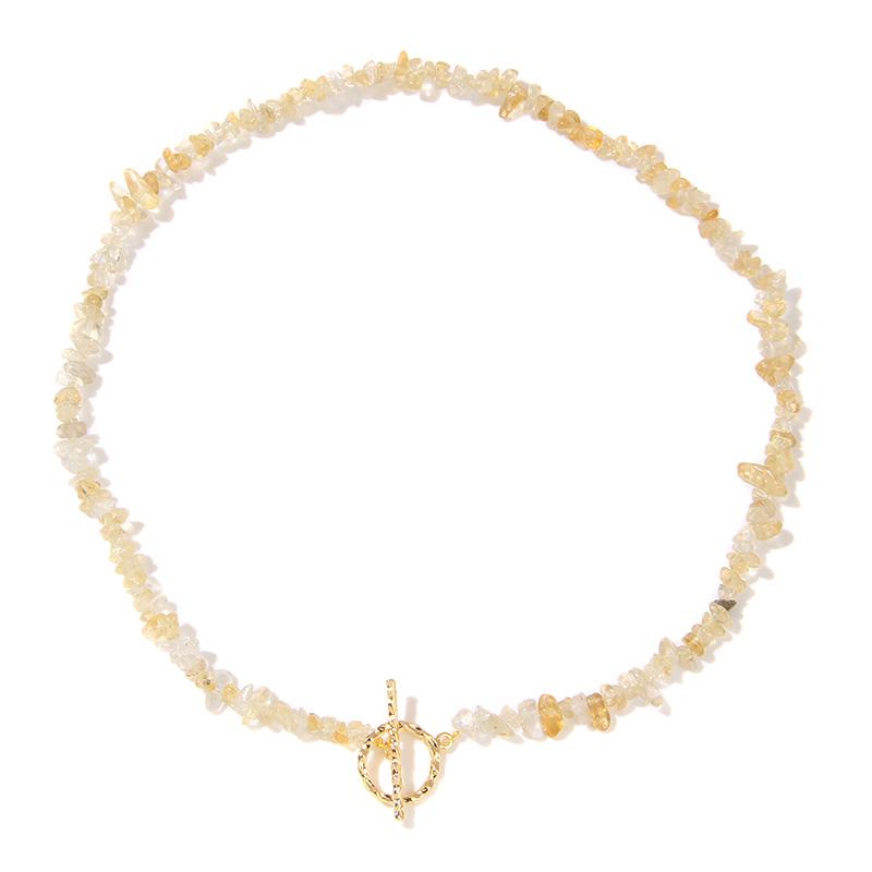 Bohemian Natural Stone Bead Choker Necklace Handmade Irregular Ladies Gemstones Beaded Jewelry Collar Party Friend Gift Femme