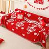 Wedding Celebration Sofa Cover Towel Red Sofa Seat Cushions Four Seasons Universal Full Covered Cover Blanket Non-Slip Sofa Cover