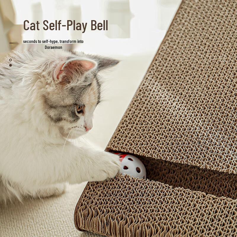 Triangle Corrugated Cat Scratcher & Bed