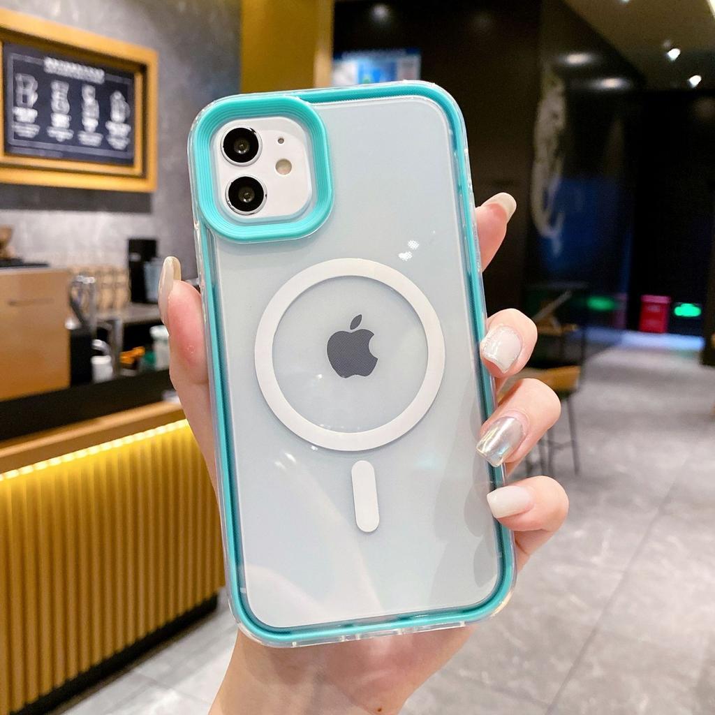 Applicable To Apple 16 Mobile Phone Case IPhone 15 Soft Shell Pro Max Transparent Three-in-one 14 Magnetic 13 Suction 15Pro