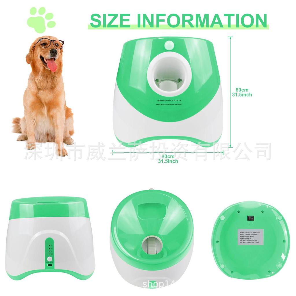 Automatic Dog Ball Launcher: Outdoor Pet Toy & Tennis Thrower