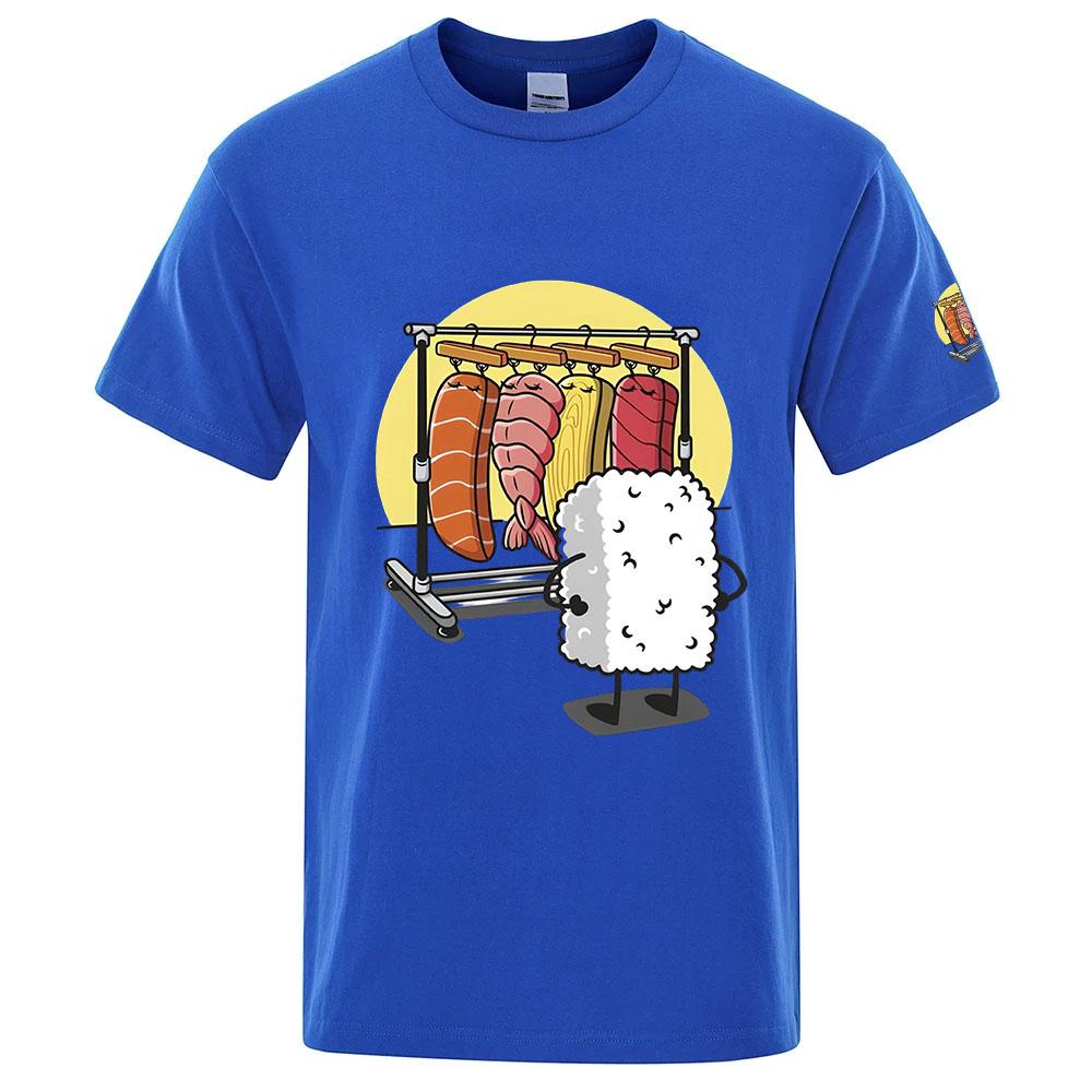 Original Design Unisexs Funny Sushi Wardrobe Shirt Round Neck Short Sleeve TShirt Summer New Plush Fashion EyeCatching Top