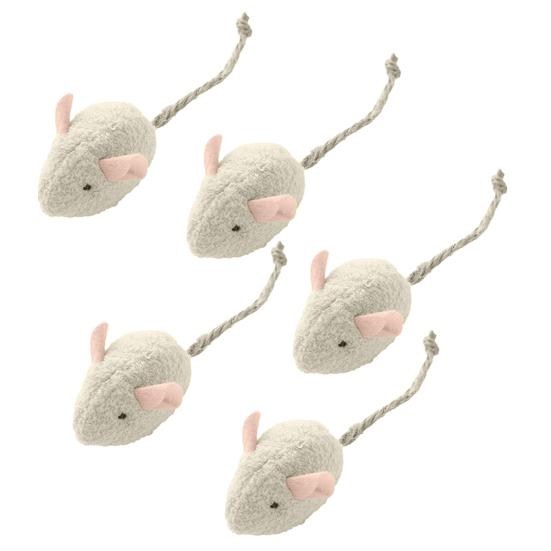 

5 шт. Игрушка для жевания кошек, устойчивый к укусам сизалевый хвост, плюшевая игрушка для кошек, котят, игрушка-симуляция мыши, товары для питомцев 5pcs