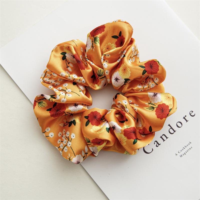 18cm Übergroße Satin Scrunchies Einfarbig Elastisches Haarband Damen Mädchen Pferdeschwanzhalter Accessoires Schicke Haargummis