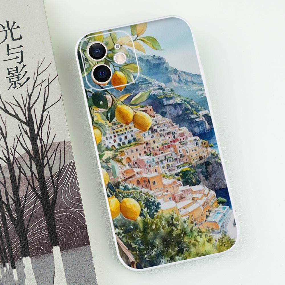 

Summer Fresh Lemon Seascape Phone Case for iPhone 17 16 15 14 13 12 11 Series Pro Max Plus Double Layer Protection iphone 17 Pro