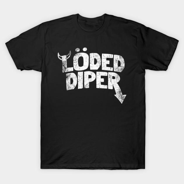 

Men Black Print T-shirt Loded Diper No-Cut Transfer Paper Print Cotton Tshirt M чорний