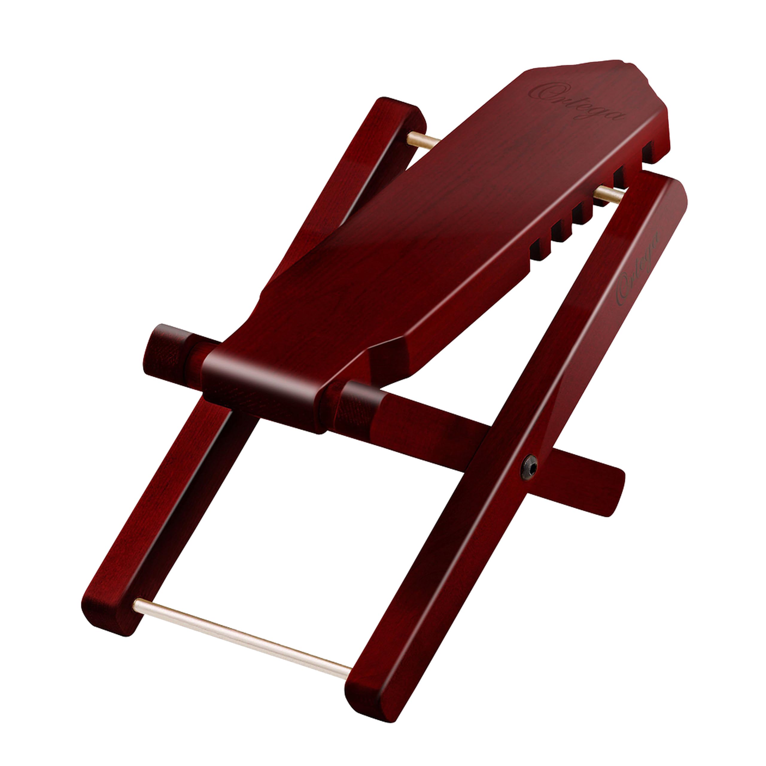 

ORTEGA Guitar Footrest 5 Level Adjustable Guitar Head Design Wine Red (Wooden Birch) OWFS-1WR [ ]