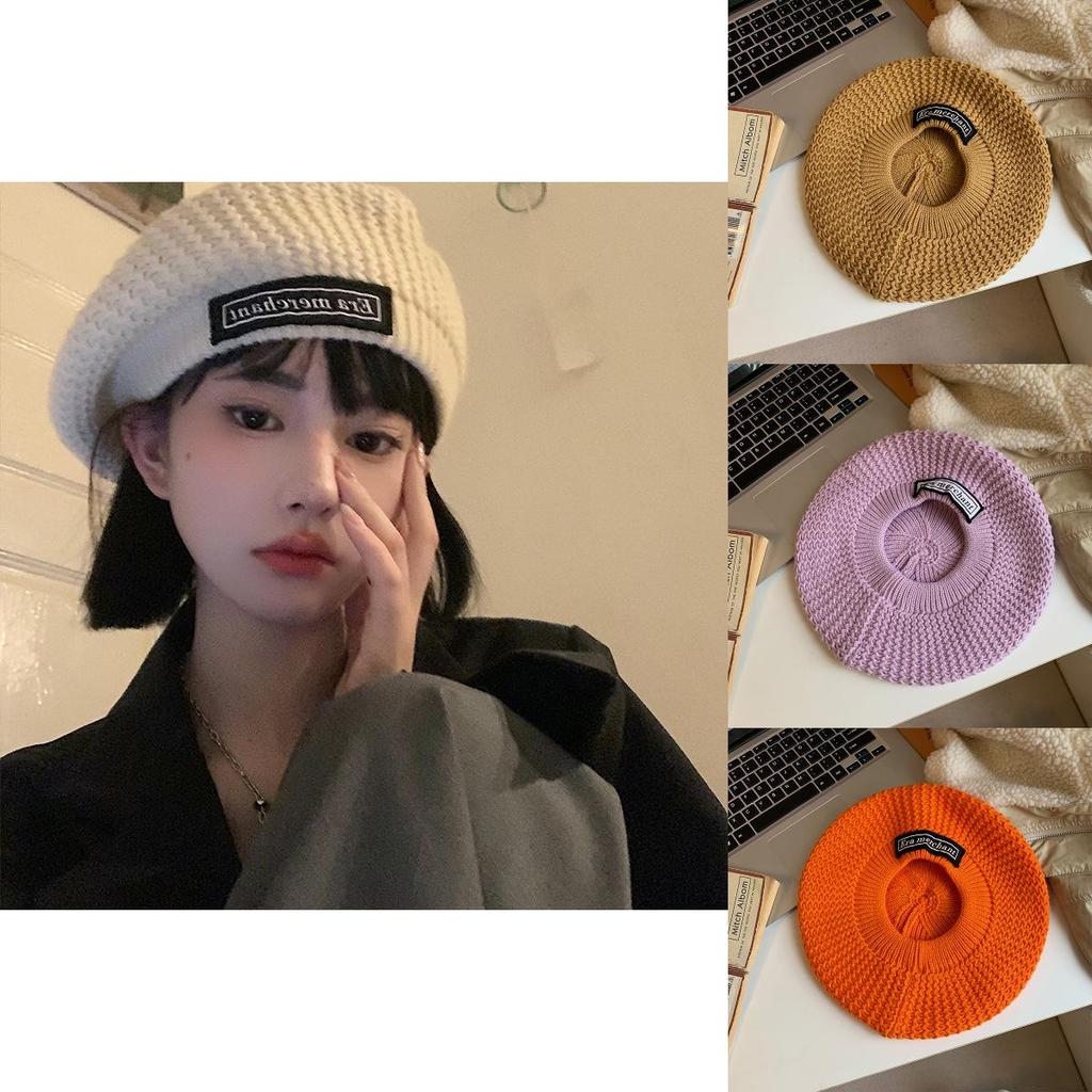 Fashionable Women's Winter Cotton Beret Soft And Comfortable Knit Hat