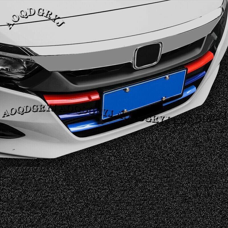 6Pcs 3-Colors For Honda Accord Sedan 2018-2021 Front Grille Moulding Decor Trim