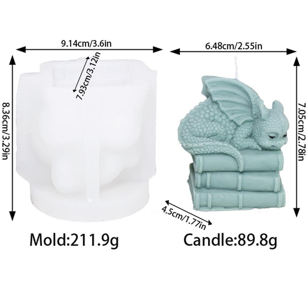 Silikonová forma na svíčky s drakem Sloup s dračím okem Forma na sádrové odlitky Roztomilý drak Silikonové formy na pryskyřici, epoxid, sádru, hlínu Dekorace do domácnosti