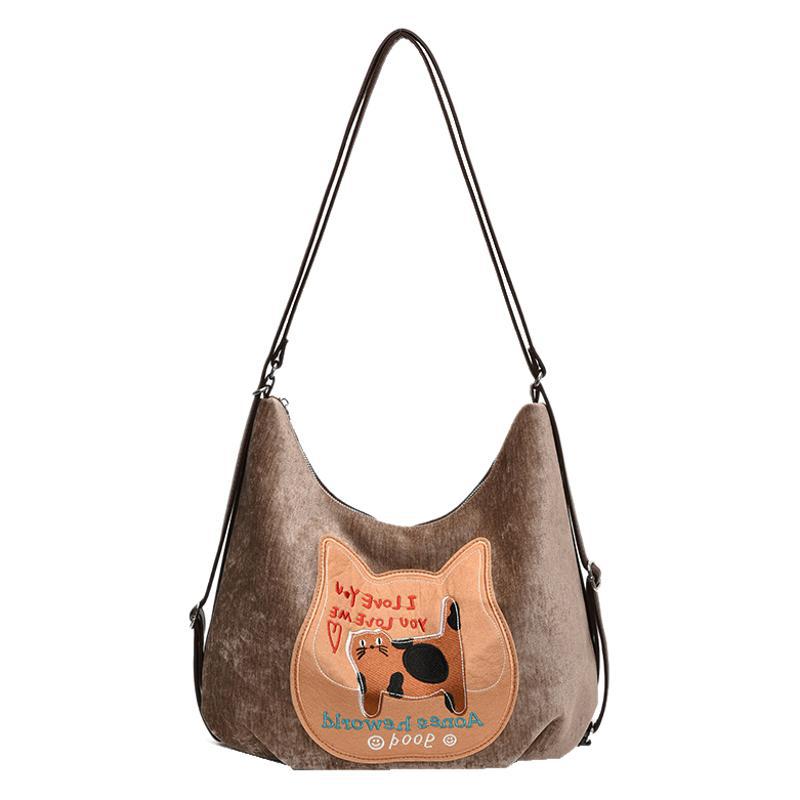 Commuter Backpack Bag Women's 2025 New College Style Tote Bag Large Capacity Shoulder Underarm Bag