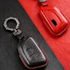 5 Bottons Leather Car Key Fob Case Cover Shell For Cadillac Ct4 Ct4-V Ct5 C8 Corvette Lyriq    Keychain Accessories